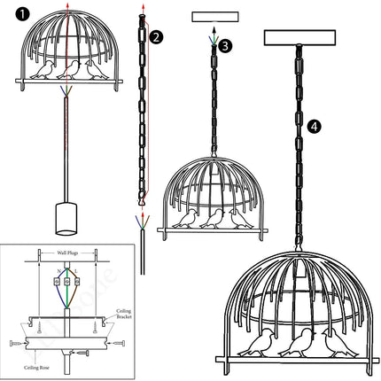 MBXGadgets Bird Cage Light Chandelier - MBXGadgets
