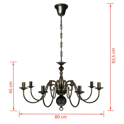 MBXGadgets Antique Black Metal Chandelier - MBXGadgets