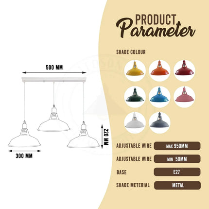 MBXGadgets Vintage 3 Lights Chandelier Shade - MBXGadgets
