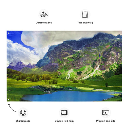 MBXGadgets Mountain Lake Painting Flag - MBXGadgets