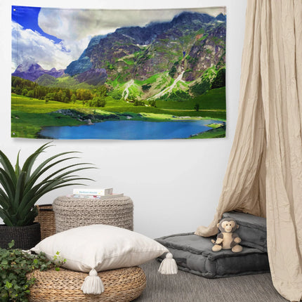 MBXGadgets Mountain Lake Painting Flag - MBXGadgets