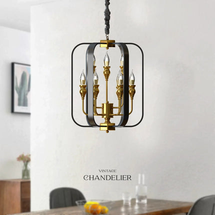 MBXGadgets 9-Light Lantern Black Metal Chandeliers - MBXGadgets