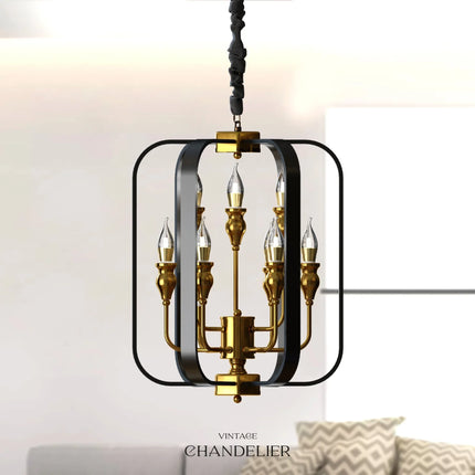 MBXGadgets 9-Light Lantern Black Metal Chandeliers - MBXGadgets