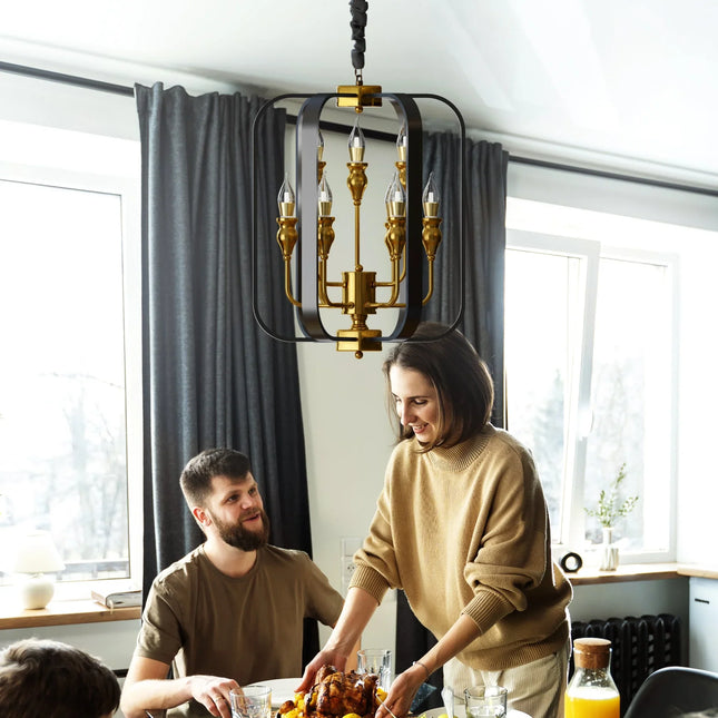 MBXGadgets 9-Light Lantern Black Metal Chandeliers - MBXGadgets