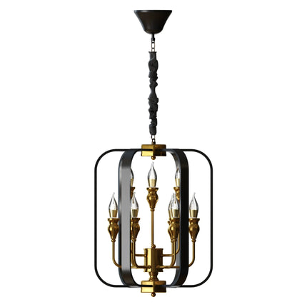 MBXGadgets 9-Light Lantern Black Metal Chandeliers - MBXGadgets