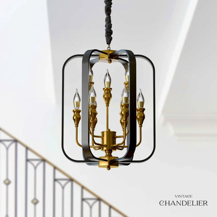 MBXGadgets 9-Light Lantern Black Metal Chandeliers - MBXGadgets