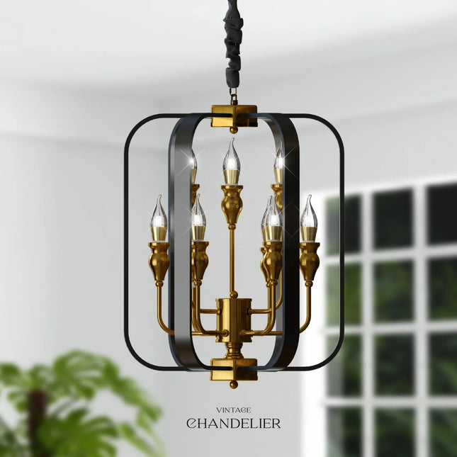 MBXGadgets 9-Light Lantern Black Metal Chandeliers - MBXGadgets
