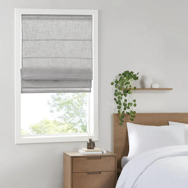 MBXGadgets Linen Blend Light Filtering Cordless Roman Shade - MBXGadgets