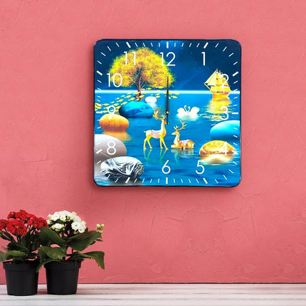MBXGadgets Painting Square Analog wall Clocks - MBXGadgets