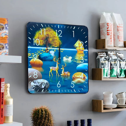 MBXGadgets Painting Square Analog wall Clocks - MBXGadgets