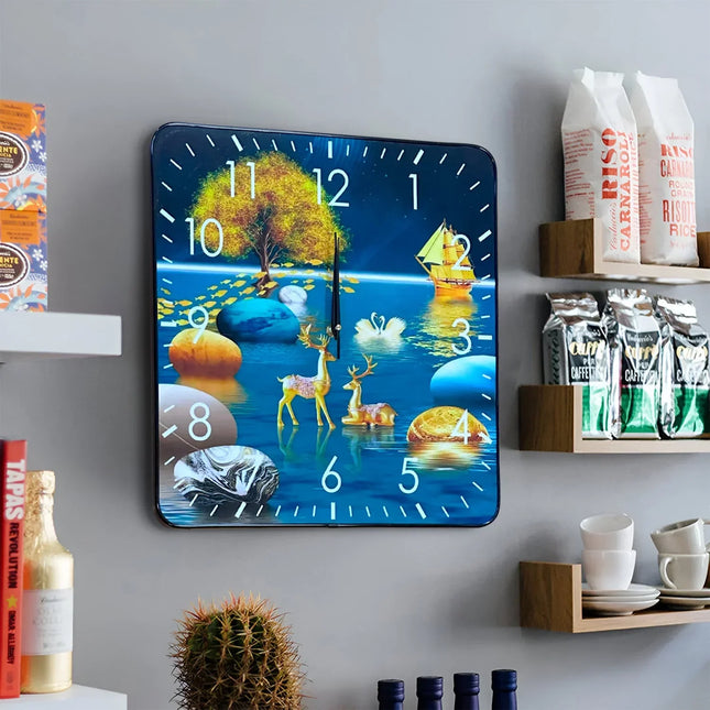 MBXGadgets Painting Square Analog wall Clocks - MBXGadgets