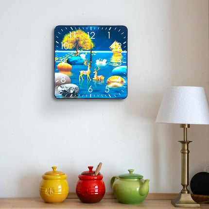 MBXGadgets Painting Square Analog wall Clocks - MBXGadgets