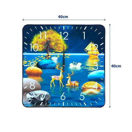 MBXGadgets Painting Square Analog wall Clocks - MBXGadgets