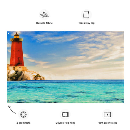 MBXGadgets Lighthouse Painting Flag Tapestry - MBXGadgets