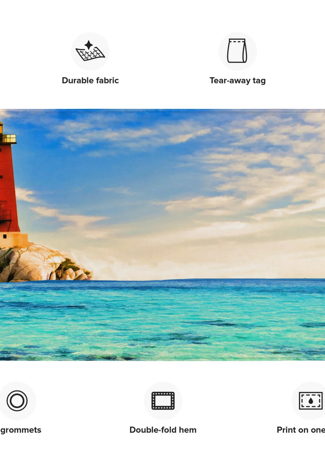 MBXGadgets Lighthouse Painting Flag Tapestry - MBXGadgets