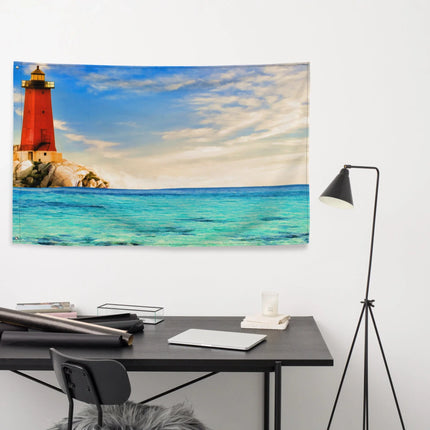 MBXGadgets Lighthouse Painting Flag Tapestry - MBXGadgets