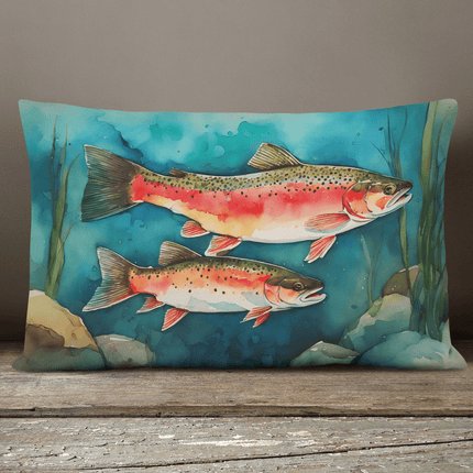 Trout Throw Pillow - MBXGadgets
