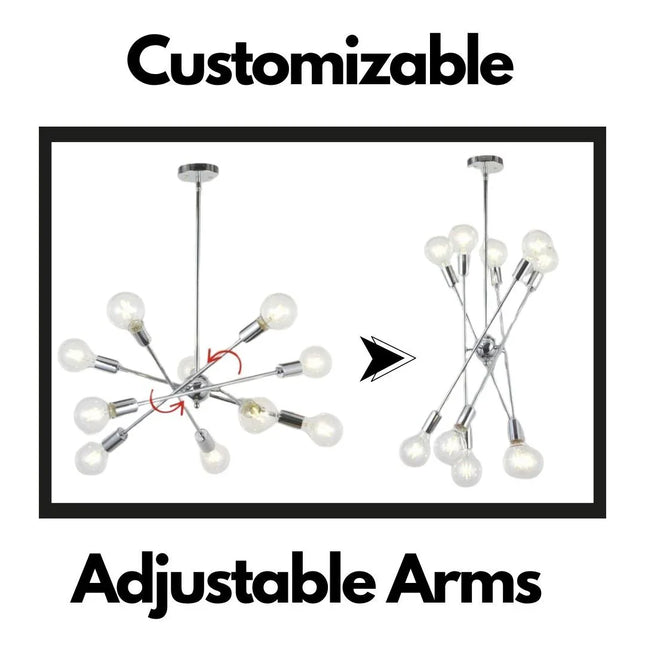 MBXGadgets Modern Sputnik Chandelier Lights - MBXGadgets