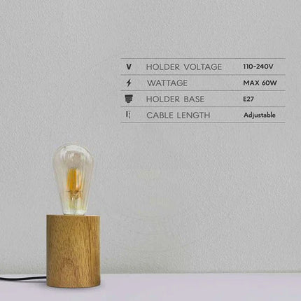 MBXGadgets Wooden Base Lamp - MBXGadgets
