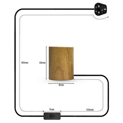 MBXGadgets Wooden Base Lamp - MBXGadgets