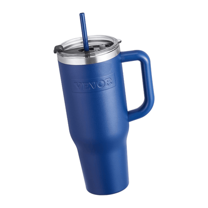 40 oz Insulated Water Bottle Stainless Steel Coffee Cup Handheld Blue - MBXGadgets