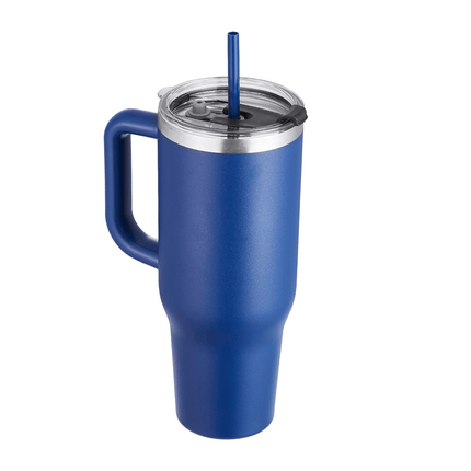 40 oz Insulated Water Bottle Stainless Steel Coffee Cup Handheld Blue - MBXGadgets