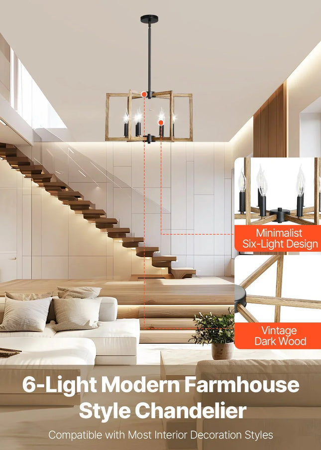 MBXGadgets 6-Light Chandelier - MBXGadgets