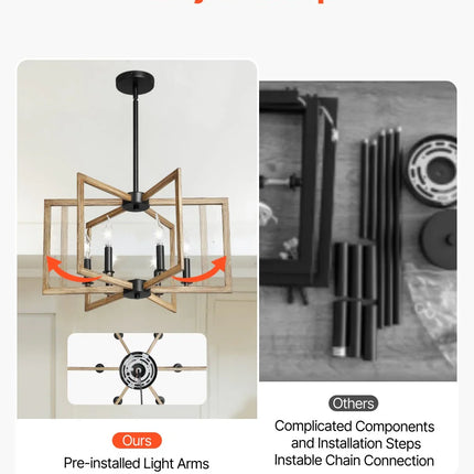 MBXGadgets 6-Light Chandelier - MBXGadgets