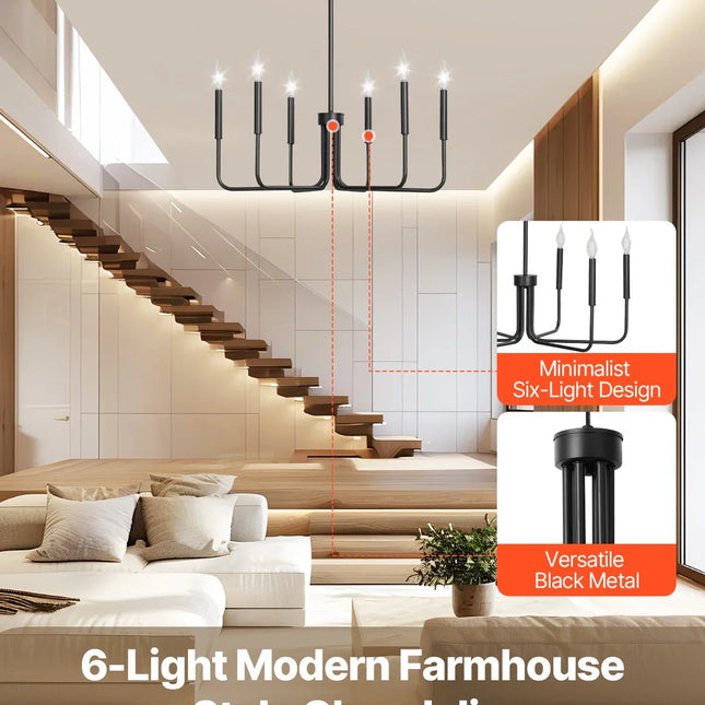 MBXGadgets Black Modern Chandelier - MBXGadgets