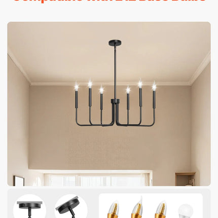 MBXGadgets Black Modern Chandelier - MBXGadgets