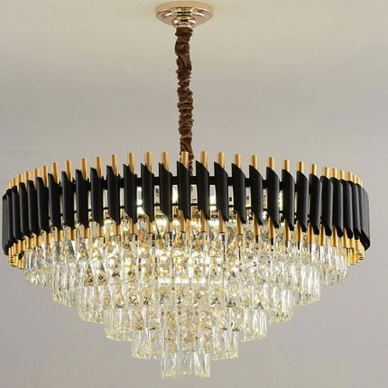 MBXGadgets Modern Crystal Black Gold Chandelier - MBXGadgets