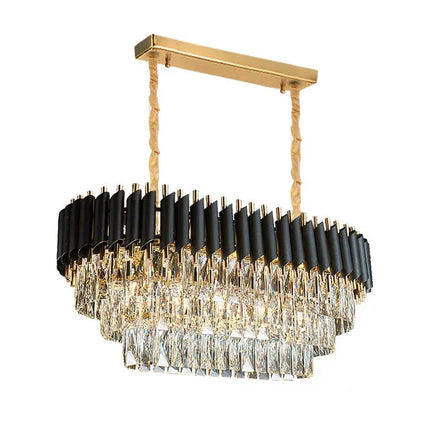 MBXGadgets Modern Crystal Black Gold Chandelier - MBXGadgets
