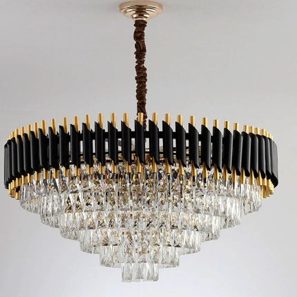 MBXGadgets Modern Crystal Black Gold Chandelier - MBXGadgets