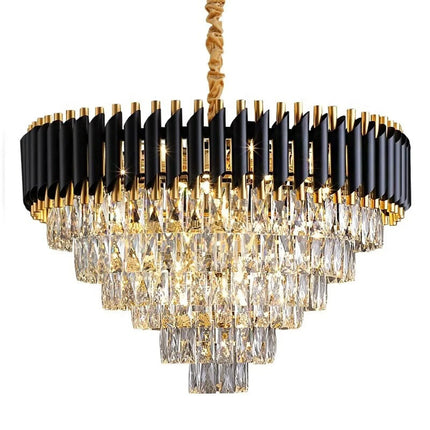 MBXGadgets Modern Crystal Black Gold Chandelier - MBXGadgets