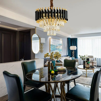 MBXGadgets Modern Crystal Black Gold Chandelier - MBXGadgets