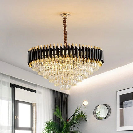 MBXGadgets Modern Crystal Black Gold Chandelier - MBXGadgets