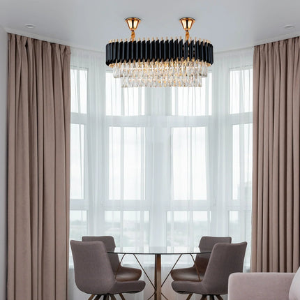 MBXGadgets Modern Crystal Black Gold Chandelier - MBXGadgets