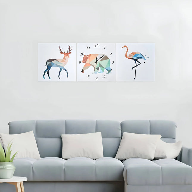 MBXGadgets Deer Bear Flamingo Animal Wall Clock Painting - MBXGadgets