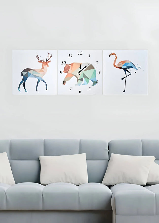 MBXGadgets Deer Bear Flamingo Animal Wall Clock Painting - MBXGadgets