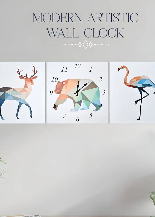 MBXGadgets Deer Bear Flamingo Animal Wall Clock Painting - MBXGadgets