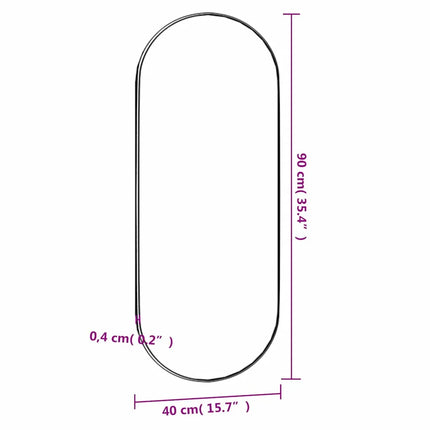 vidaXL Wall Mirror Transparent Glass Medium Wall mounting Wall Mirror - MBXGadgets