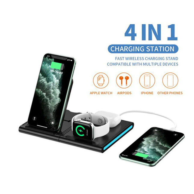 Magnetic Power Tiles 4 In 1 Wireless Charging Station - MBXGadgets