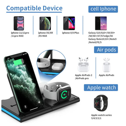 Magnetic Power Tiles 4 In 1 Wireless Charging Station - MBXGadgets