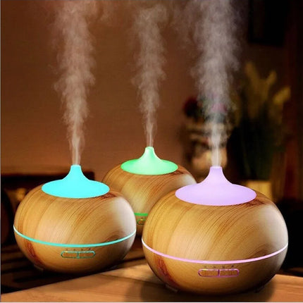 Mistyrious Essential Oil Humidifier Natural Oak Design With Easy Remote - MBXGadgets