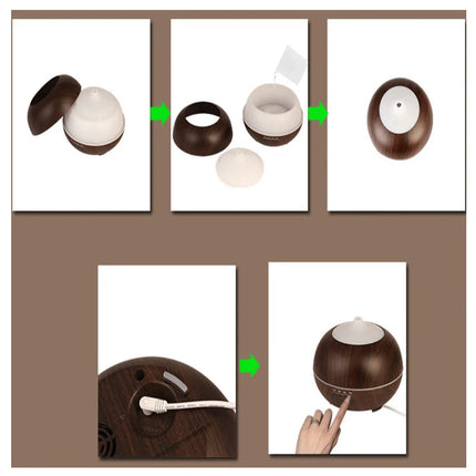Mistyrious Essential Oil Humidifier Natural Oak Design With Easy Remote - MBXGadgets