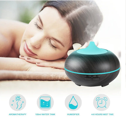 Mistyrious Essential Oil Humidifier Natural Oak Design With Easy Remote - MBXGadgets