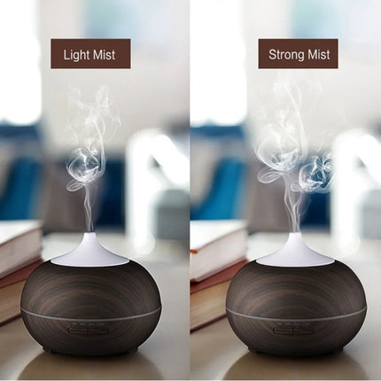 Mistyrious Essential Oil Humidifier Natural Oak Design With Easy Remote - MBXGadgets